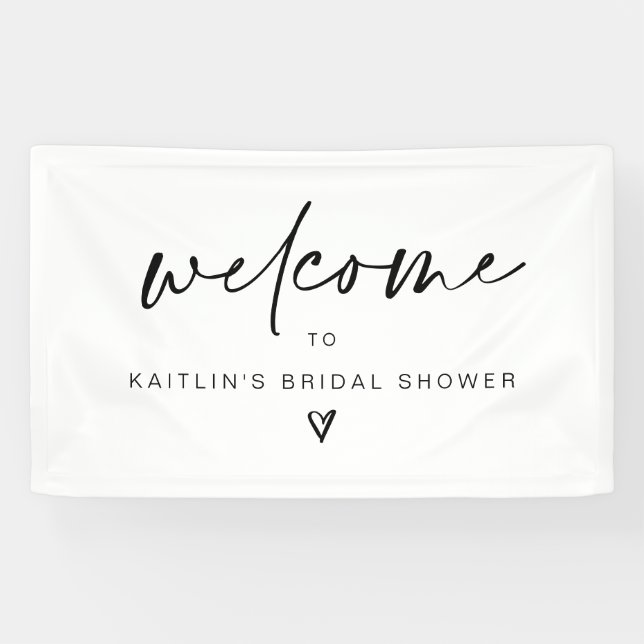 Banderoles Mariage d'écriture moderne accueil Fête des mariée (Horizontal)