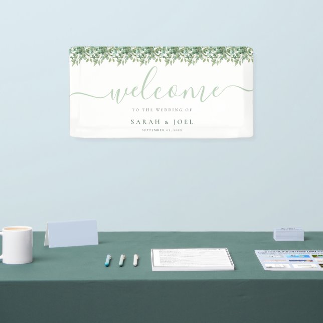 Banderoles Mariage d'eucalyptus (Salon professionnel)