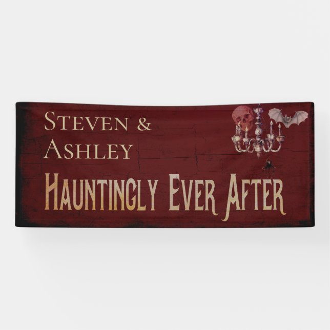 Banderoles Mariage d'Halloween (Horizontal)
