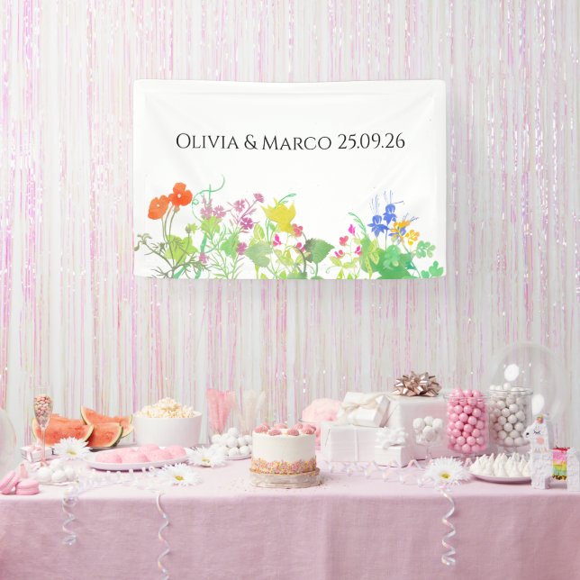 Banderoles Mariage floral  (Fête)