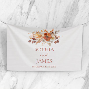 Banderoles Mariage Floral Automne Élégant Rustique