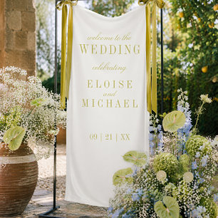Banderoles Mariage Minimaliste Moderne Chartreuse de Bienvenu