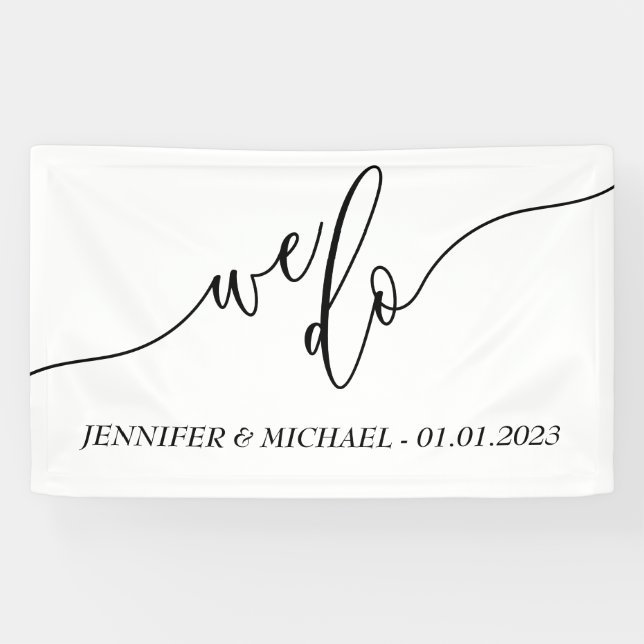 Banderoles Mariage moderne de script Nous faisons (Horizontal)