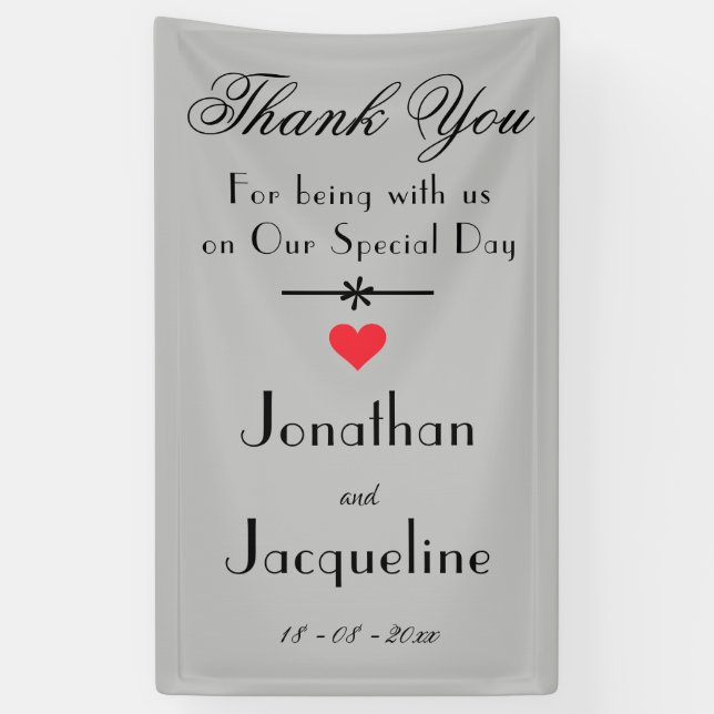 Banderoles Mariage moderne Photo personnalisée Fond d'écran (Vertical)