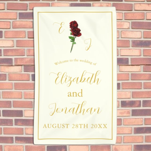 Banderoles Mariage Rose d'Ivoire et d'Or (Créateur téléchargé)