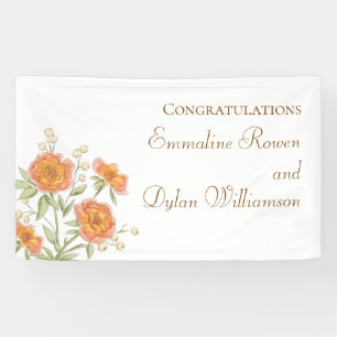 Banderoles Mariage Rose Orange