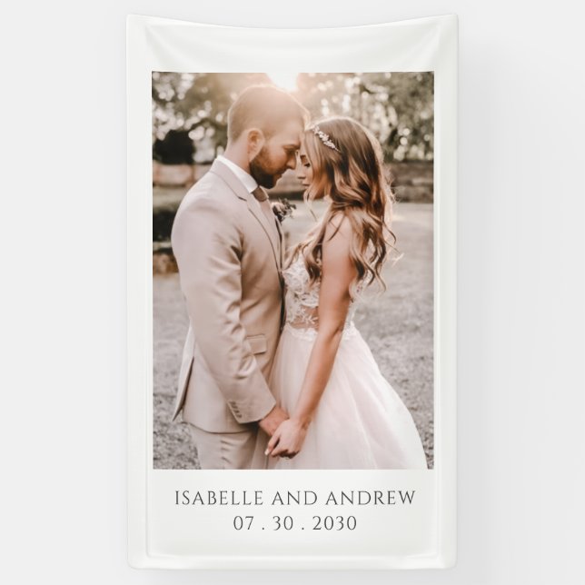 Banderoles Mariage simple moderne Photo Réception de mariage (Vertical)