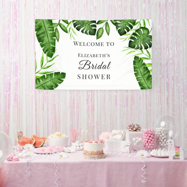 Banderoles Mariage Tropical: Eau-Forte de la Jungle (Fête)