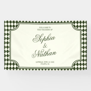 Banderoles Mariage Vintage Luxueux Vert Olive et Ivoire de St