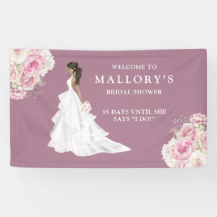 Banderoles Mariée en Mariage Gown Fête des mariées Bienvenue