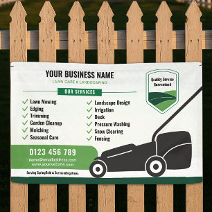 Banderoles Marketing pour Entreprises d'Entretien de Pelouses