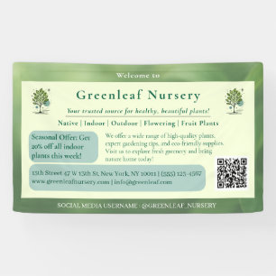 Banderoles Marque personnalisée de la pépinière Greenleaf