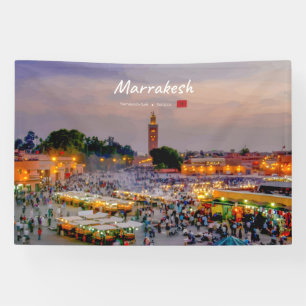 Banderoles Marrakech, Maroc - Place Jemaa el Fnaa