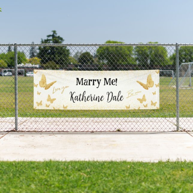 Banderoles "Marry Me" Marriage Proposal Banner Lona (En situation)
