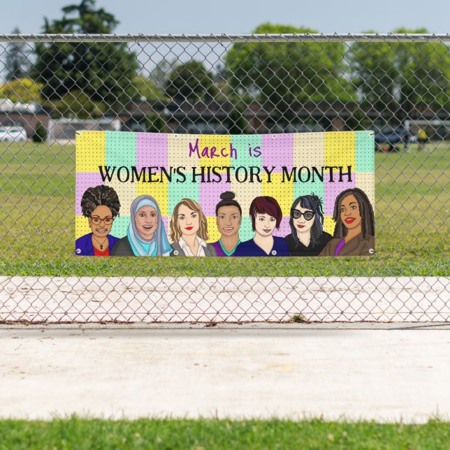 Banderoles Mars est le Mois de l'histoire des femmes (En situation)