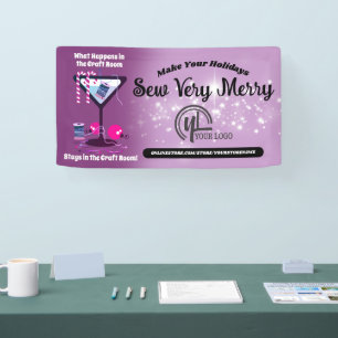 Banderoles Martini de Noël à coudre