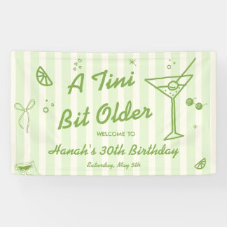 Banderoles Martini fête d'anniversaire Bienvenue