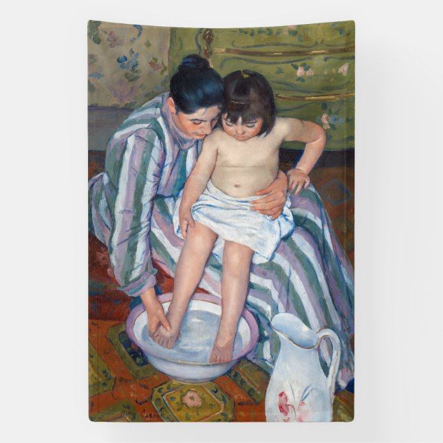 Banderoles Mary Cassatt - Le bain de l'enfant / Le bain (Verticale)