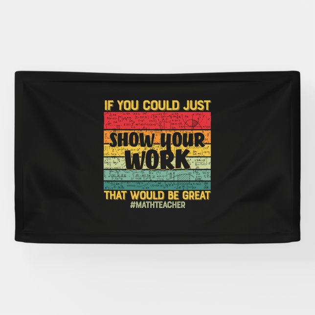 Banderoles Math Enseignant Maths Si Vous Pouvez Juste (Horizontal)