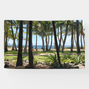 Banderoles Maui Beach Palmiers Hawaii