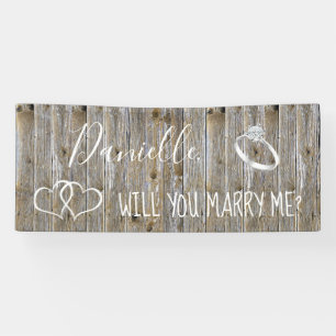 Banderoles Me marierez-vous Romantique Proposition