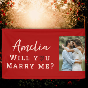 Banderoles Me marierez-vous Romantique Proposition Photo