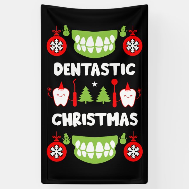 Banderoles Médecin dentaire Xmas (Vertical)
