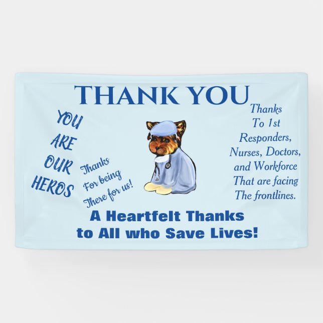 BANDEROLES MÉDECIN YORKIE POO (Horizontal)