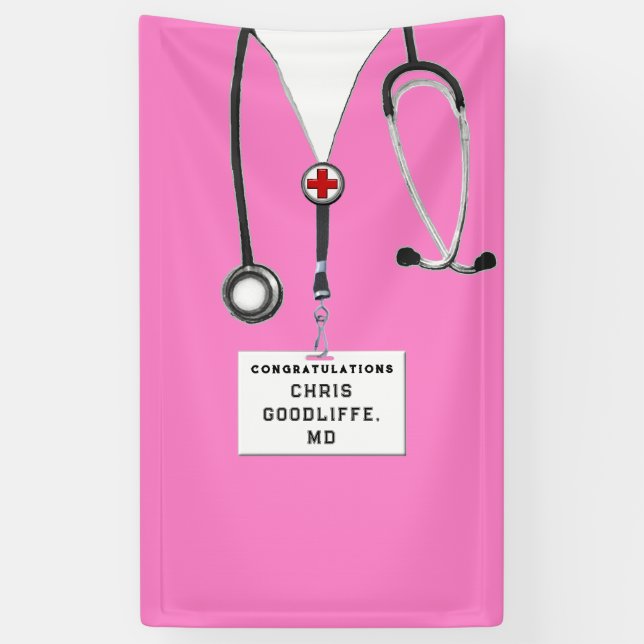 Banderoles Medical School Graduation Banner (Vertical)