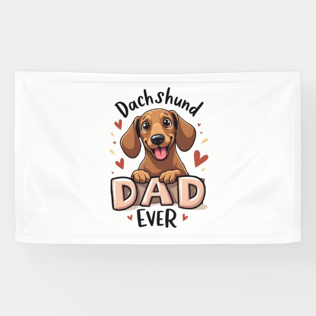 Banderoles Meilleur Dachshund Papa Jamais T Chemise (Horizontal)