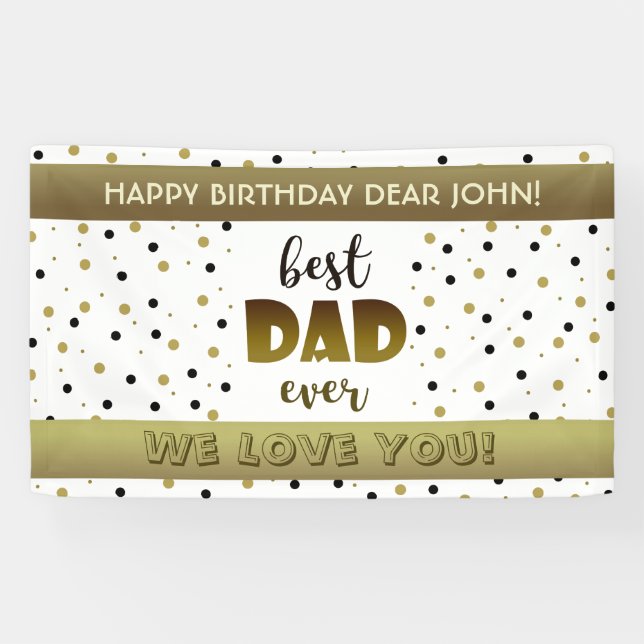 Banderoles Meilleur Papa Anniversaire (Horizontal)