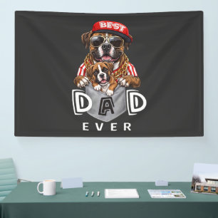 Banderoles Meilleur Papa Boxer Ever