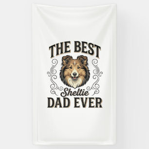 Banderoles Meilleur papa de Sheltie vintage conception de ama