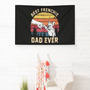 Banderoles Meilleur Papa Frenchie Rétro
