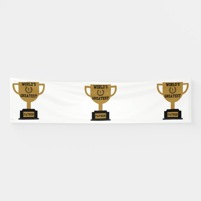 Banderoles Meilleure Fête des pères mondiale 2.5x10 Vinyl Ban (Horizontal)
