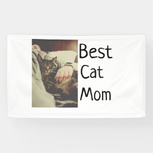 Banderoles Meilleure maman chat papa ajouter chat photo nom c
