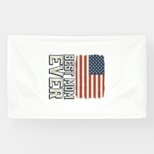 Banderoles Meilleure Maman Ever Vintage American Flag Concept