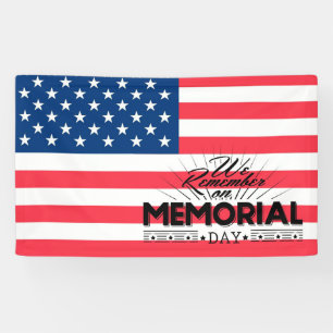 Banderoles Memorial Day America Drapeau et typographie