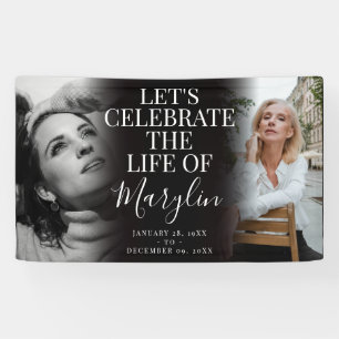 Banderoles Mémorial funéraire avant et après la photo