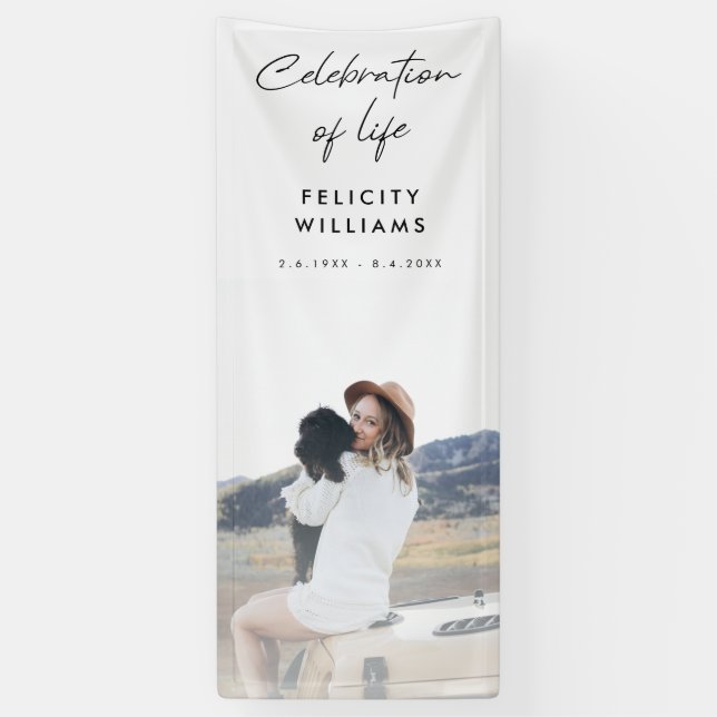 Banderoles Mémorial funéraire | Célébration informelle de la  (Vertical)