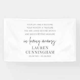 Banderoles Mémorial Moderne Élégant Simple Chic