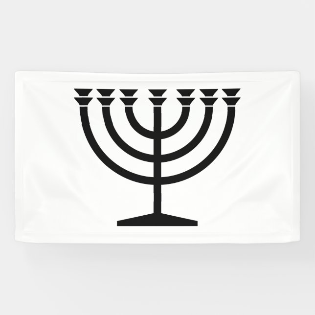 Banderoles Menorah juive (symbole du judaïsme) (Horizontal)