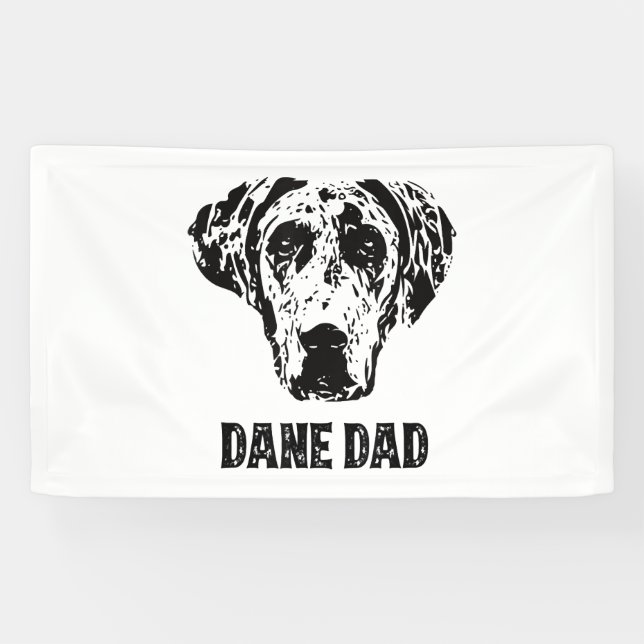 Banderoles Mens Dane Papa - Great Dane Papa (Horizontal)