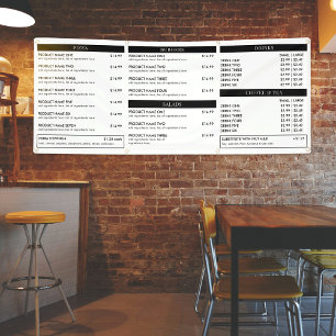 Banderoles Menu Restauration Restauration Restauration Restau