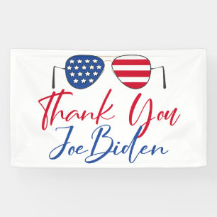 Banderoles Merci Joe Biden Drapeau américain