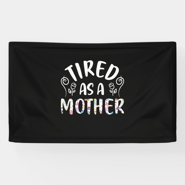 Banderoles Mère Art Fatigué Comme Mère (Horizontal)