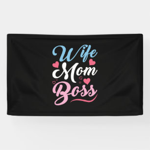 Banderoles Mère Art Femme Maman Boss