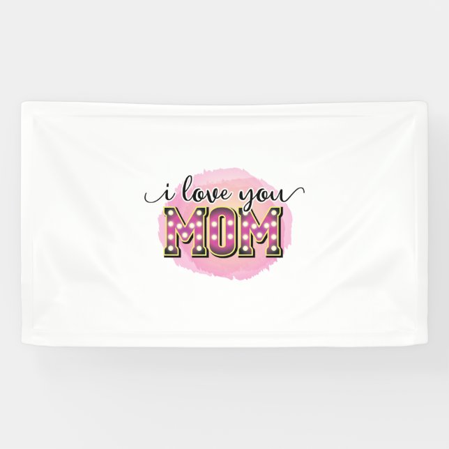 Banderoles Mère cadeau Je t'aime Maman (Horizontal)