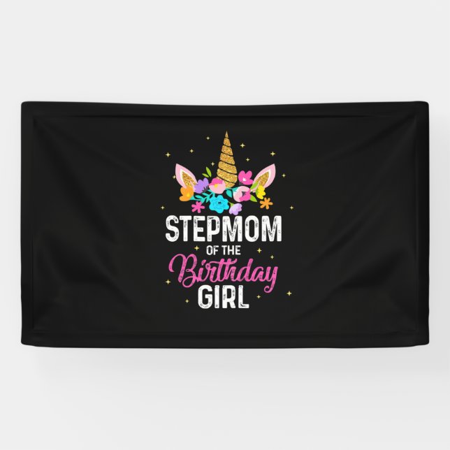 Banderoles Mère cadeau | Stepmere De La Fille Anniversaire (Horizontal)