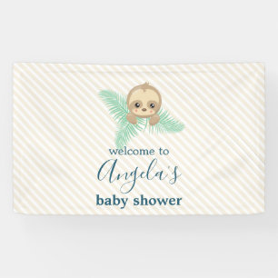 Banderoles Mignal Genre Neutre Jaune Baby Baby shower Sloth